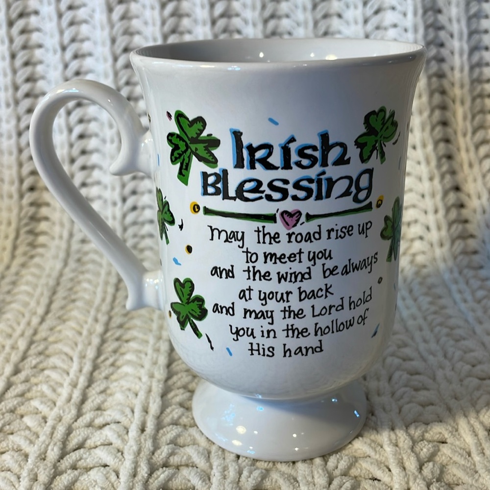 Vintage Russ Ceramic  An Irish Blessing  Coffee Mug in Original Box